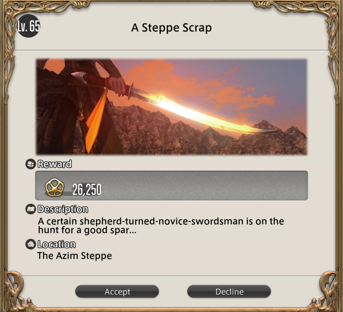A certain shepherd-turned-novice-swordsman is on the hunt for a good spar...